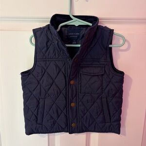 Janie and Jack Dark Navy Quilted Vest